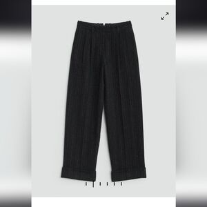 NWT Rag & Bone Marianne wool pants, grey pinstripe, size 0